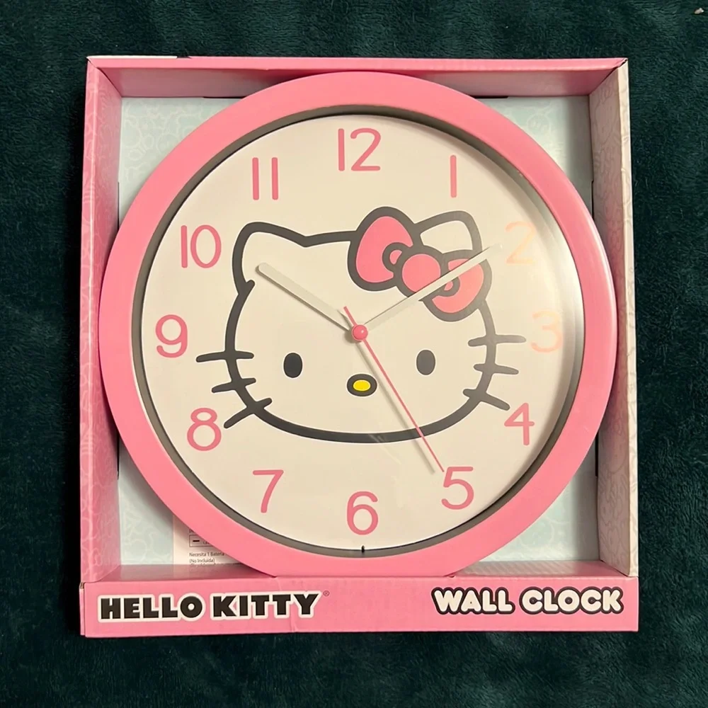 Hello Kitty 10” wall clock, New in original packaging